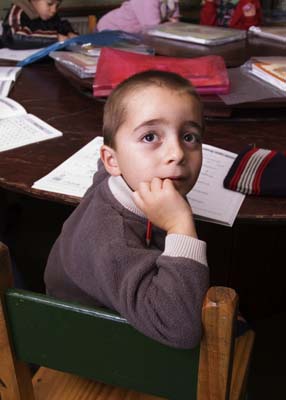 Child in class