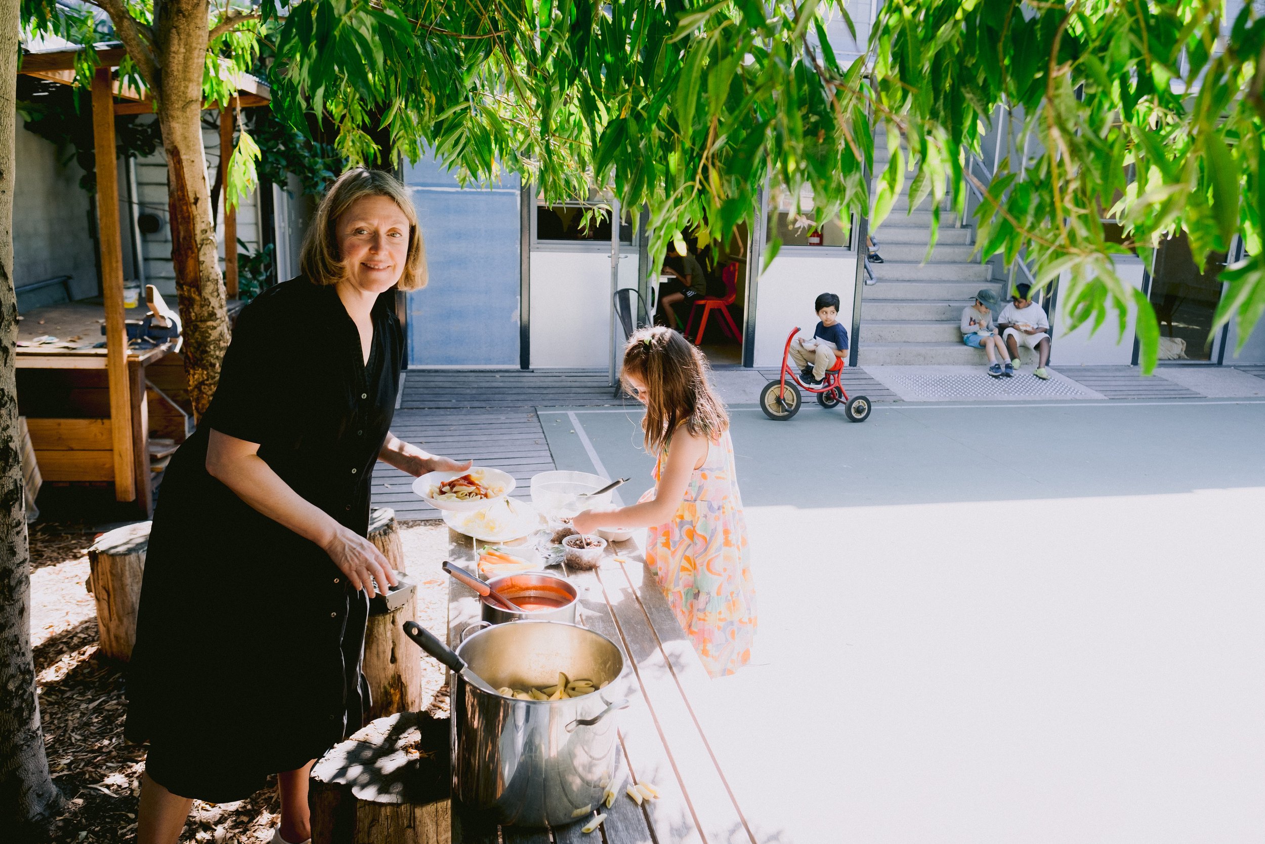 Serving Lunch in the Schoolyard