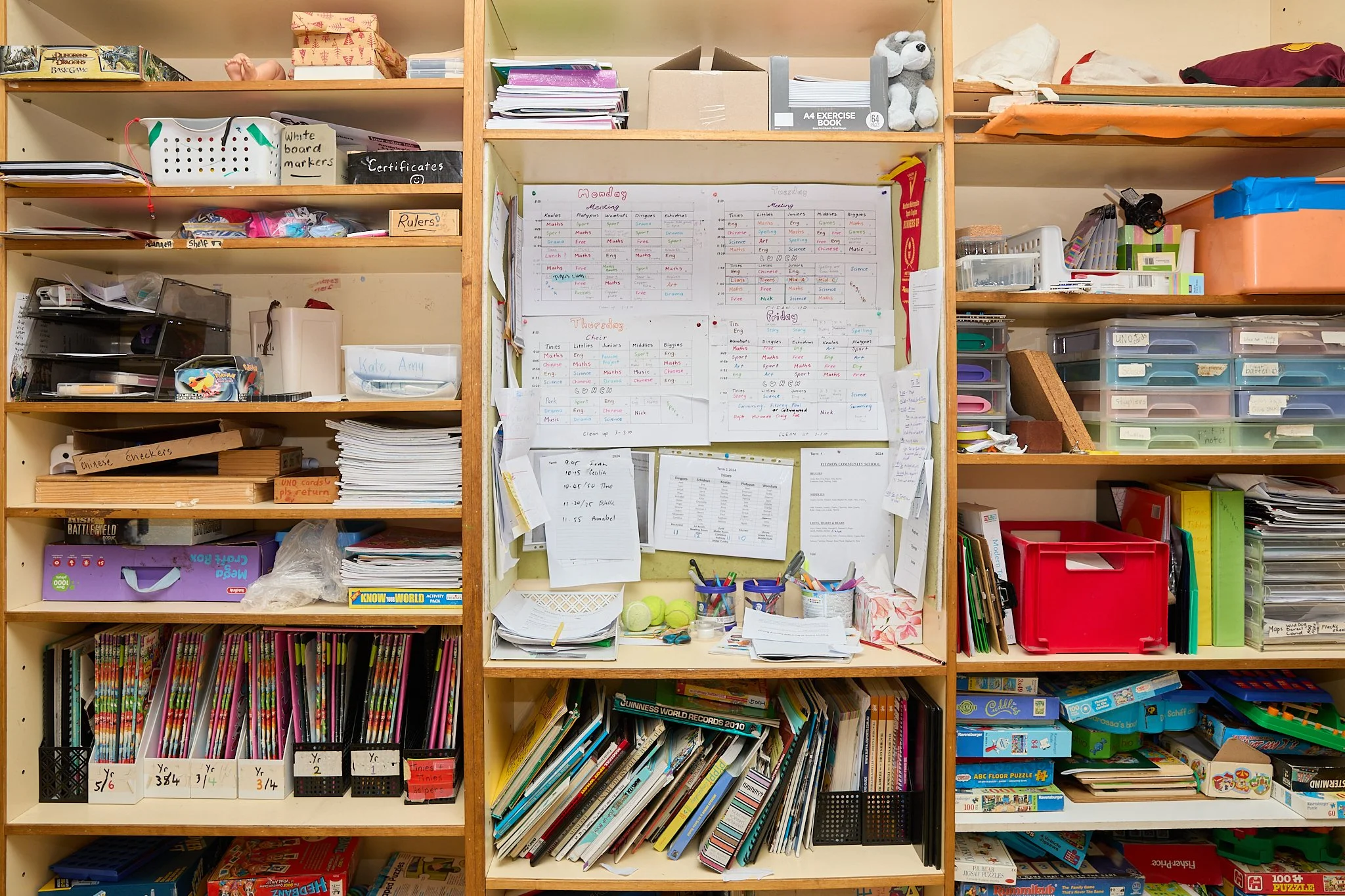 Shelves and Timetable